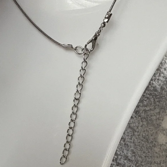 Silver Owl Pendant Necklace and Earring Set - Picture 7 of 7